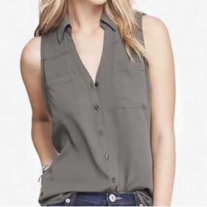 EXPRESS Slim Fit Sleeveless Portofino Top